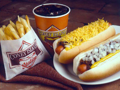 Coney Island Dogs, Fries, Soda